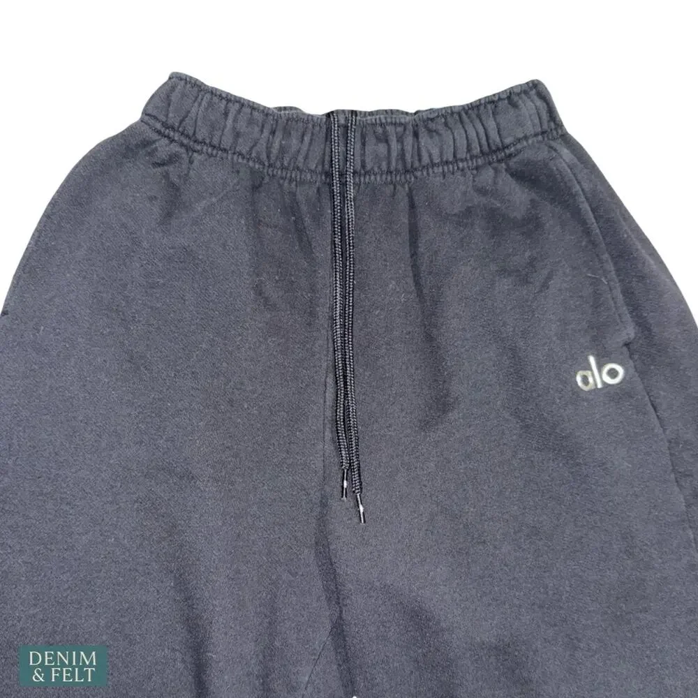 Alo Yoga Accolade Straight Leg Sweatpants Black Minimal Luxe Wide Leg Athleisure